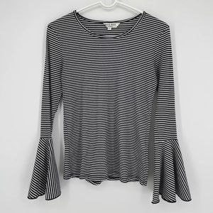 Brave Soul London Trumpet Sleeve Top Size Large